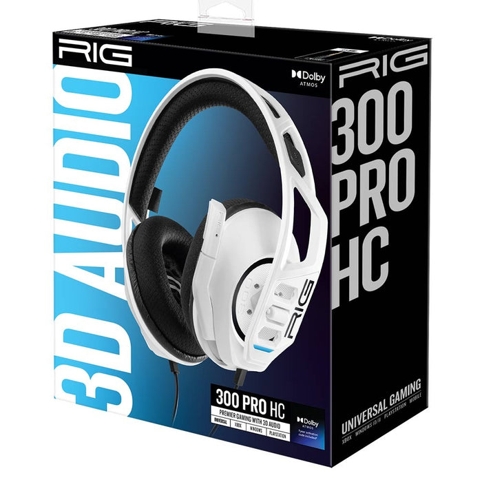 RIG 300 Pro HC Wired Gaming Headset - White  PC PS4 PS5 Xbox Series X/S (EX DISPLAY)