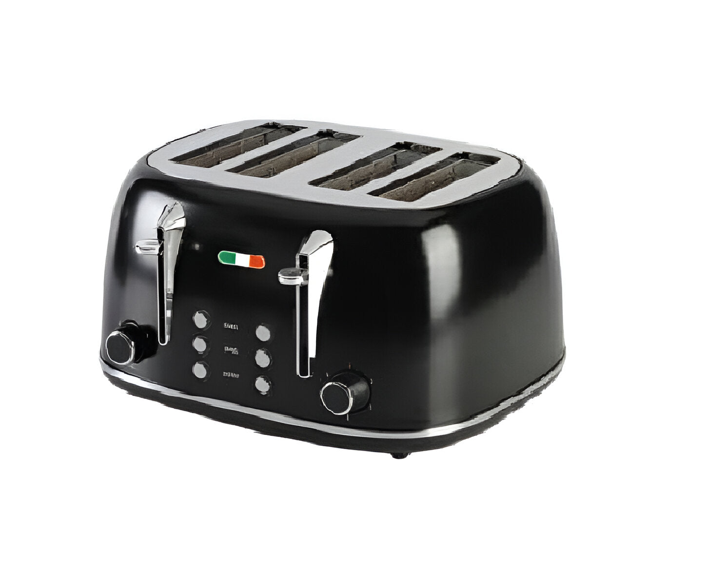 Vintage Slice Toaster – Black Stainless Steel, 1650W – Extra