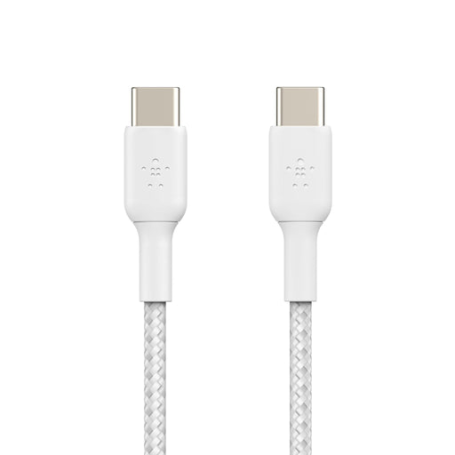 Belkin BoostUp Charge Braided USB-C to USB-C 1M Cable (White)