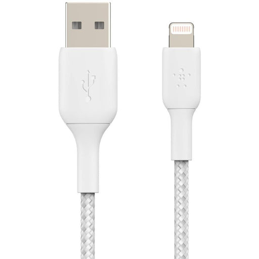 Belkin BoostUp Charge Lightning to USB-A 2m Braided Cable (White)
