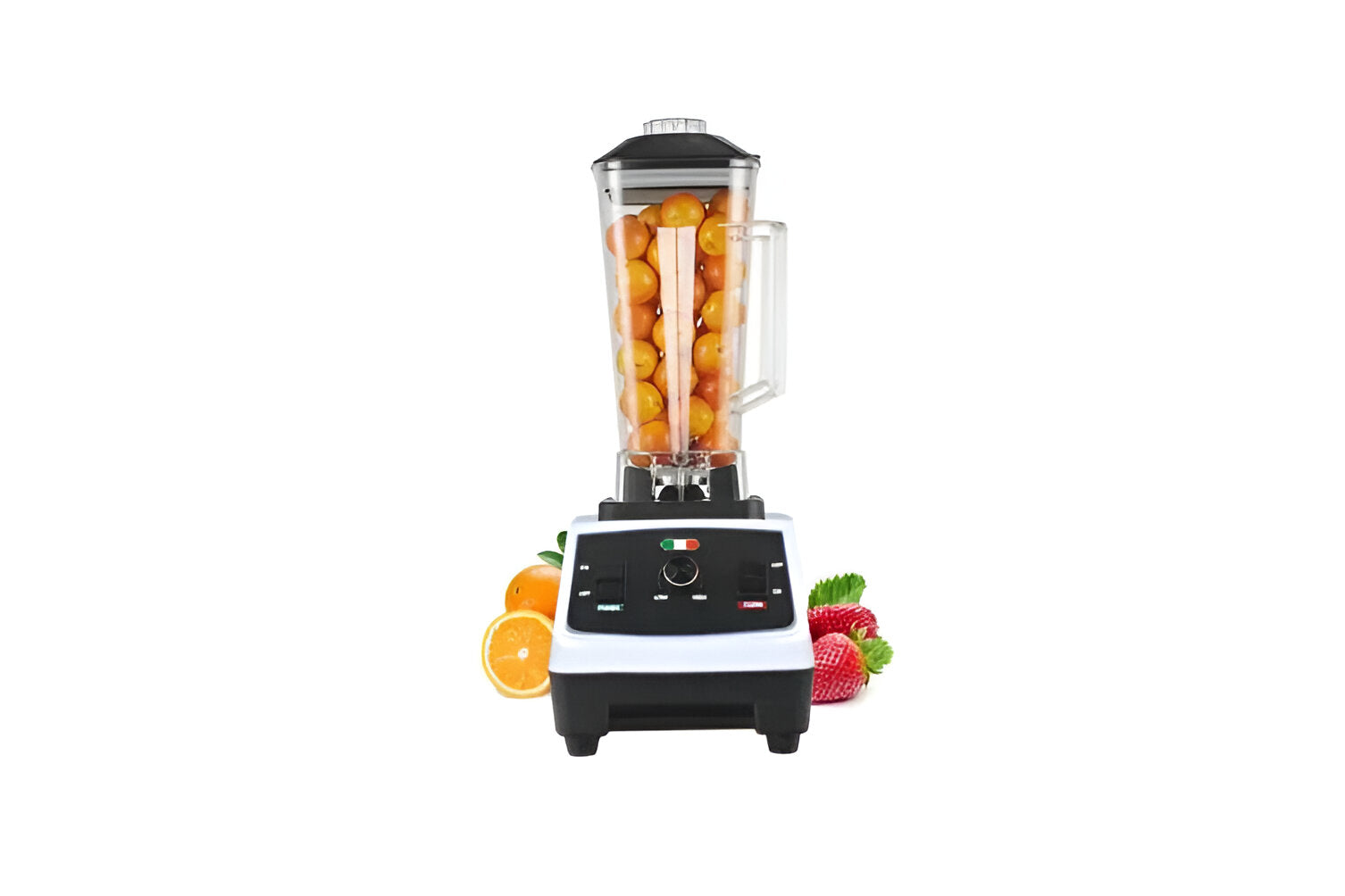 Vintage 2200W 2L Commercial Blender Grinder Juicer Mixer - Stylish Italian Design, Unbreakable Jar, 2 Modes, Adjustable Intensity, White