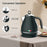 Vintage Electric Kettle Black 1.7L Stainless Steel Auto OFF 2200W