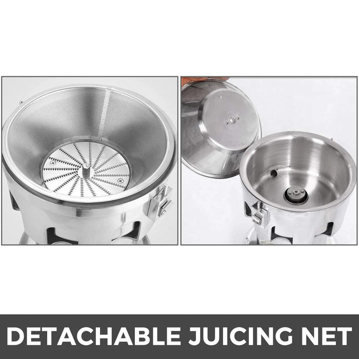 Commercial 550W Juice Extractor Stainless Steel Press Juicer Heavy Duty 2800 RPM A2000