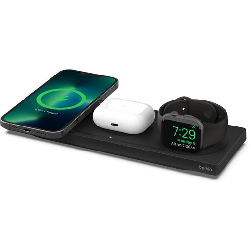 Belkin BoostUp Charge Pro 3-in-1 Wireless Charging Pad with MagSafe Black (EX DISPLAY NO BOX)