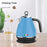 Vintage Electric Kettle and 4 slice Toaster Combo Sky blue Stainless Steel