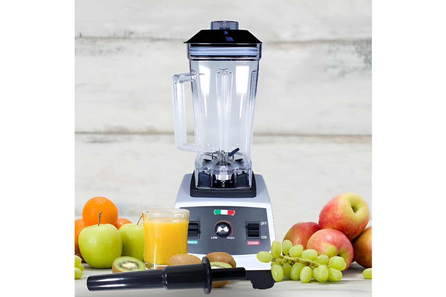 Vintage 2200W 2L Commercial Blender Grinder Juicer Mixer - Stylish Italian Design, Unbreakable Jar, 2 Modes, Adjustable Intensity, White