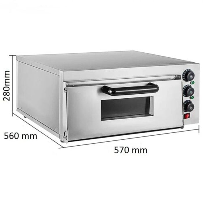 Commercial Pizza Oven Single Deck Countertop- Stone Base - Electric