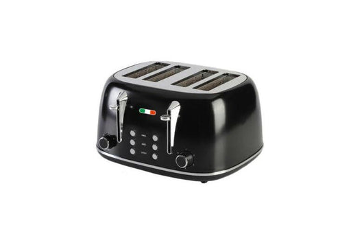 Vintage Electric 4 Slice Toaster Black Stainless Steel 1650W