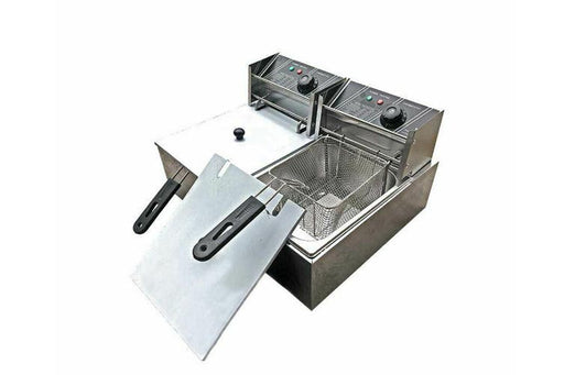 20L Electric Deep Fryer Commercial Bench Top Double Stainless Steel AU STOCK