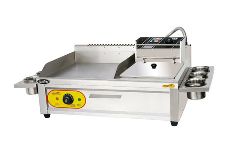 Commercial Electric Grill Griddle with Deep Fryer 220V 5500W Fast Heating
