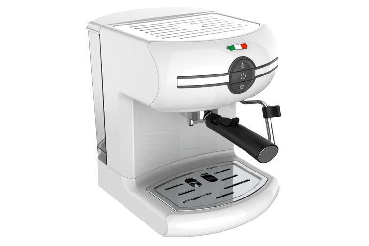 Vintage Coffee Machine Traditional Pump Espresso Coffee Machine Manual - White