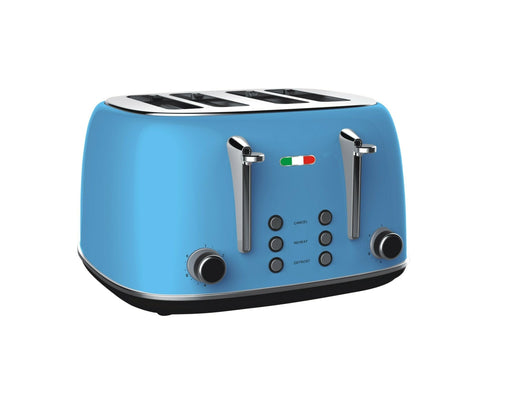 Vintage Electric 4 Slice Toaster Sky Blue Stainless Steel 1650W
