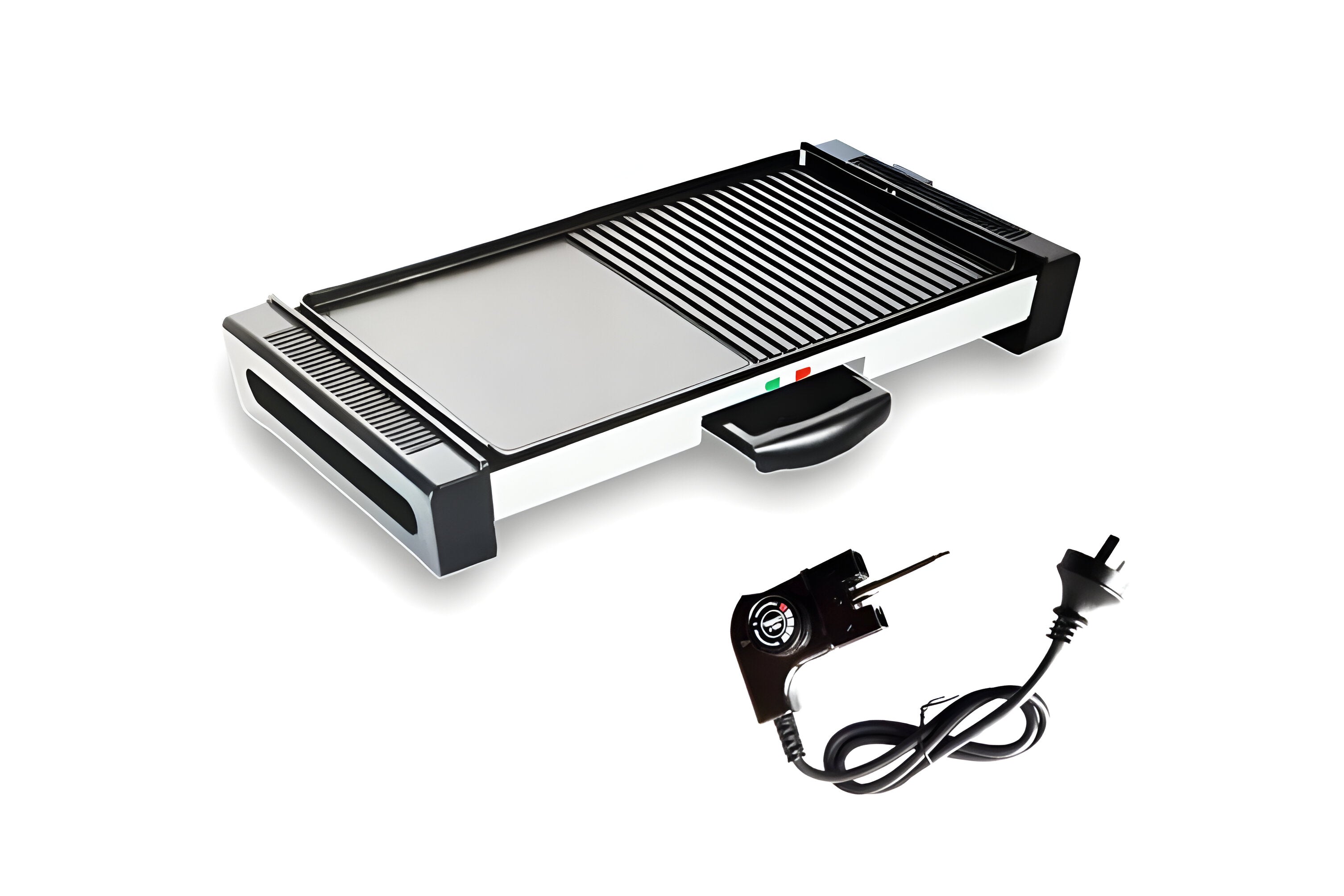 Vintage Electric Smokeless BBQ Grill & Teppanyaki Griddle – X-Large Family Size, Quick Heating, Non-Stick, Portable, 1800W