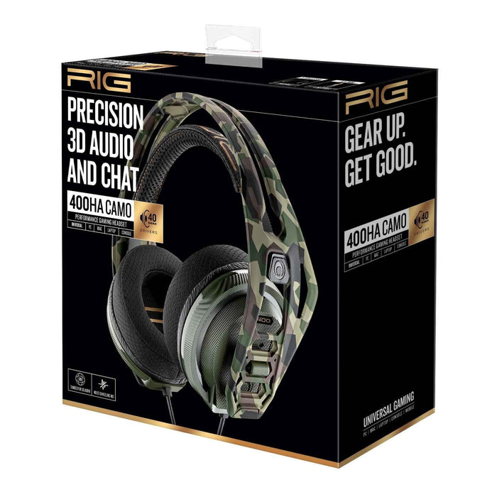 RIG 400 HA Gaming Headset with 3D Audio Forest Camo FOR PC (REFURBISHE