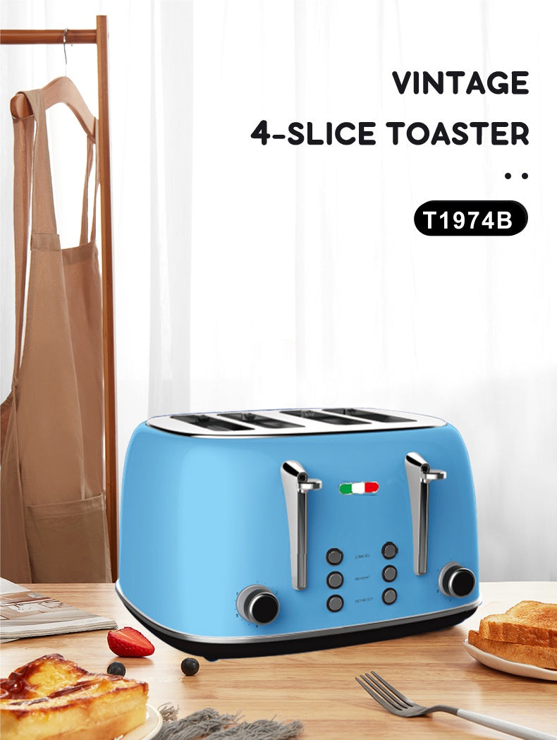 Vintage Electric Kettle and slice Toaster Combo Sky blue