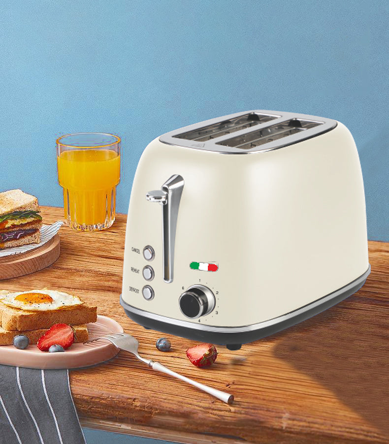Vintage Electric Kettle and 2 Slice Toaster SET Combo Deal Stainless Steel Cream