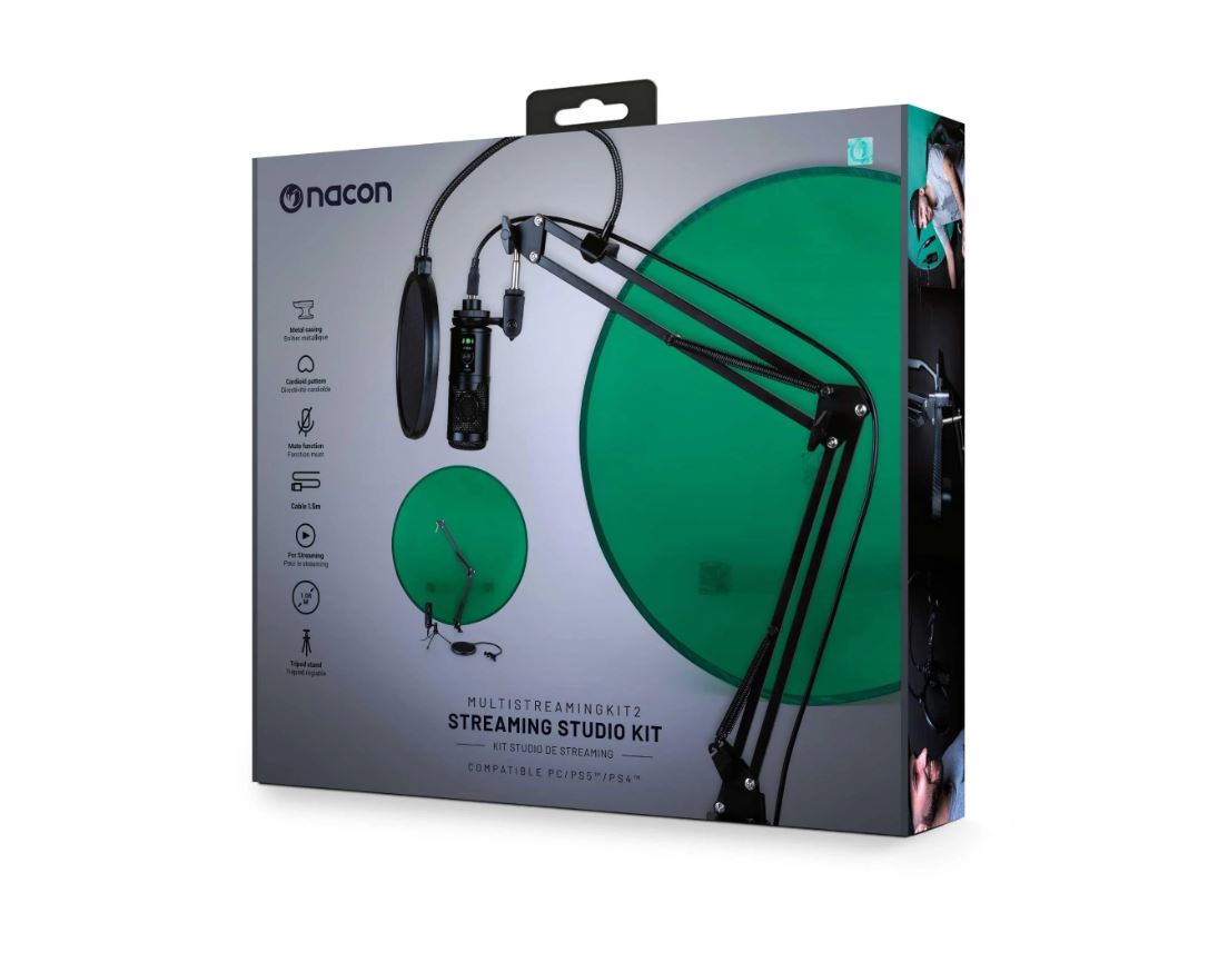 Nacon Stream Microphone Kit & Green Screen — REPOGUYS