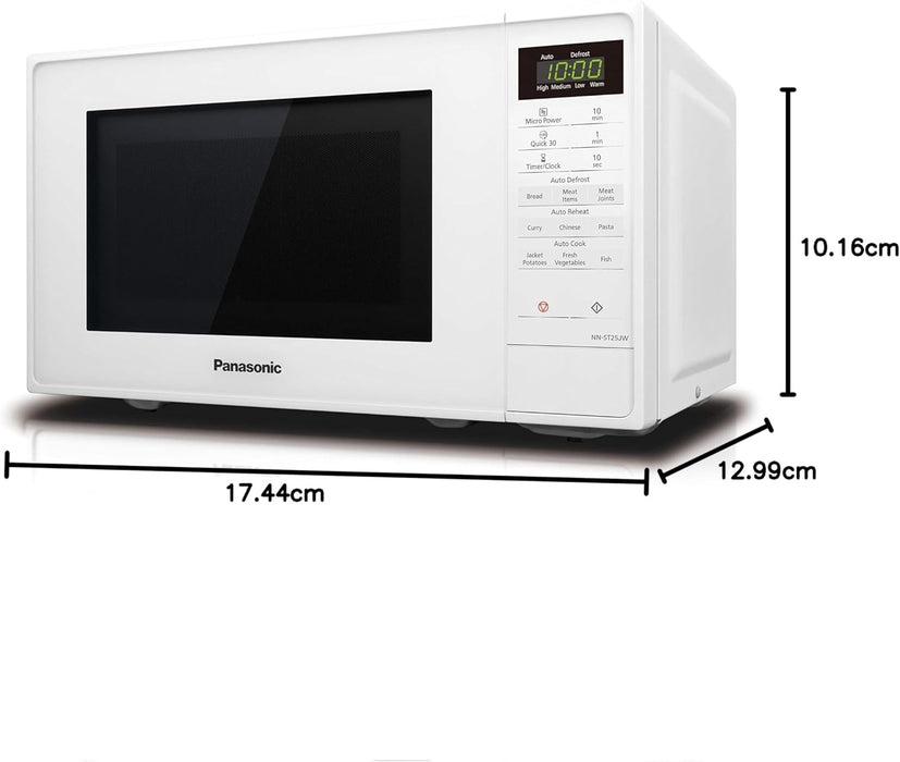 Panasonic 20L 800W Compact Microwave Oven White NNST25JWQPQ (EX DISPL