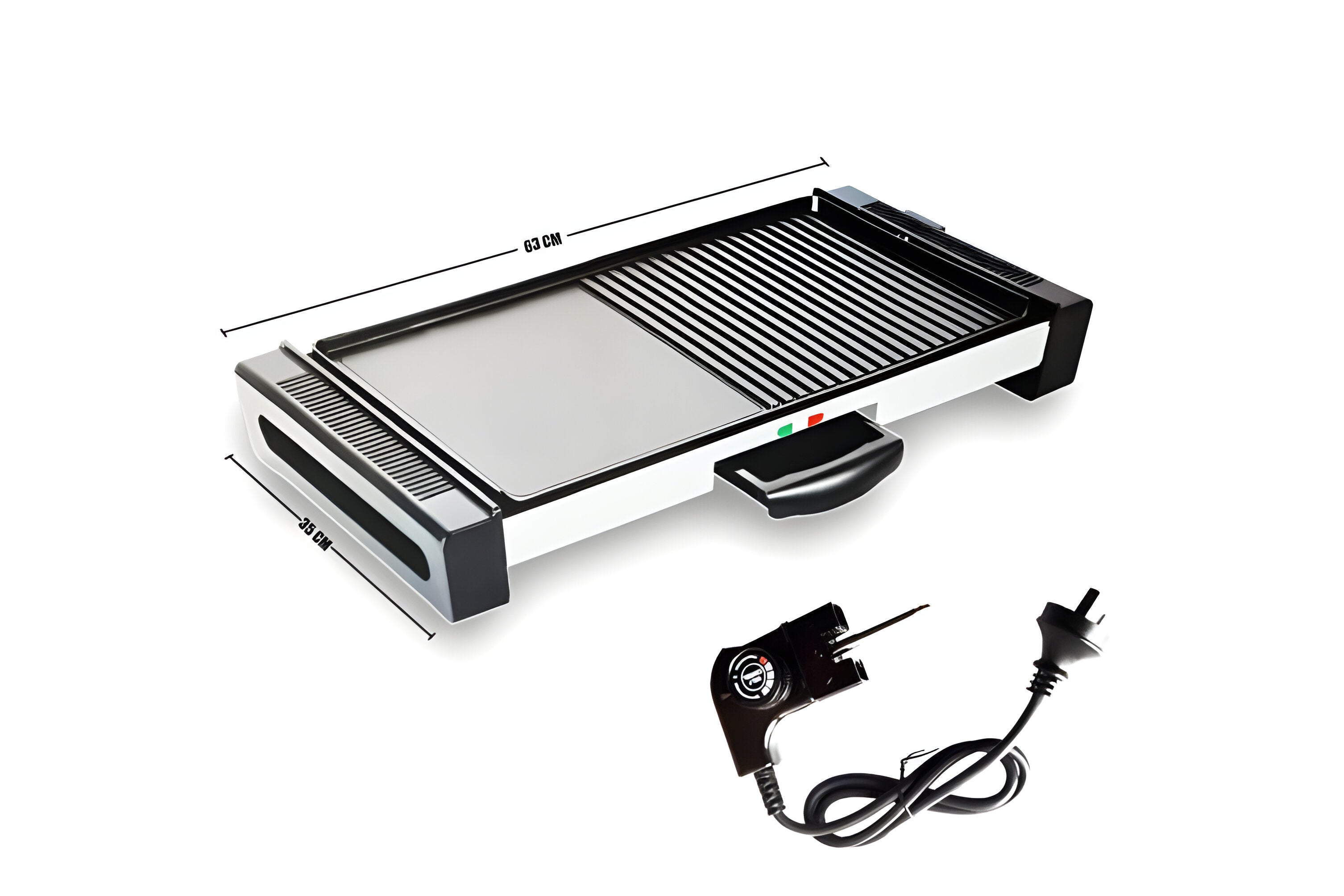 Vintage Electric Smokeless BBQ Grill & Teppanyaki Griddle – X-Large Family Size, Quick Heating, Non-Stick, Portable, 1800W