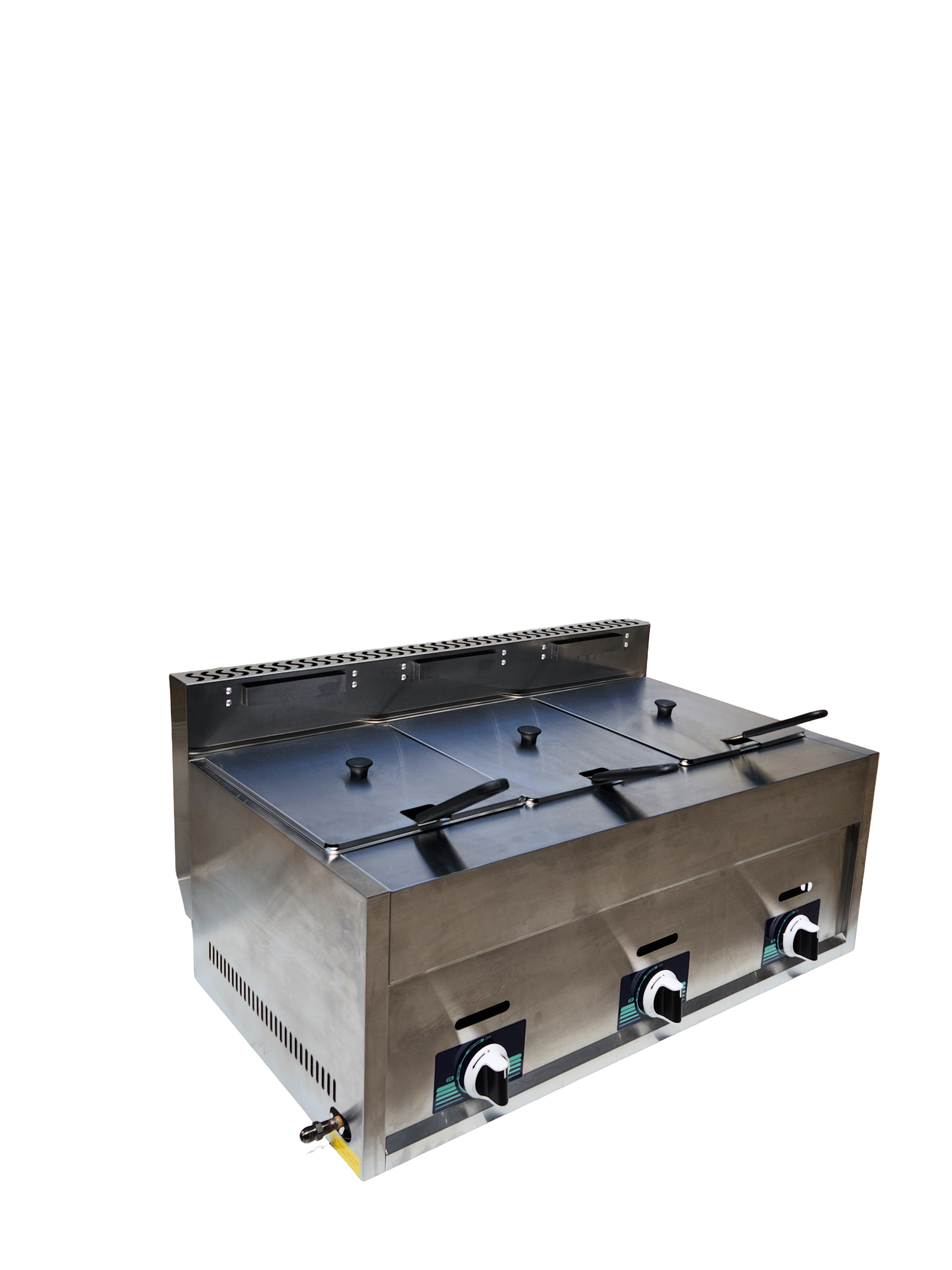 Commercial Triple Deep Fryer GAS LPG Stainless Steel (30L) AU