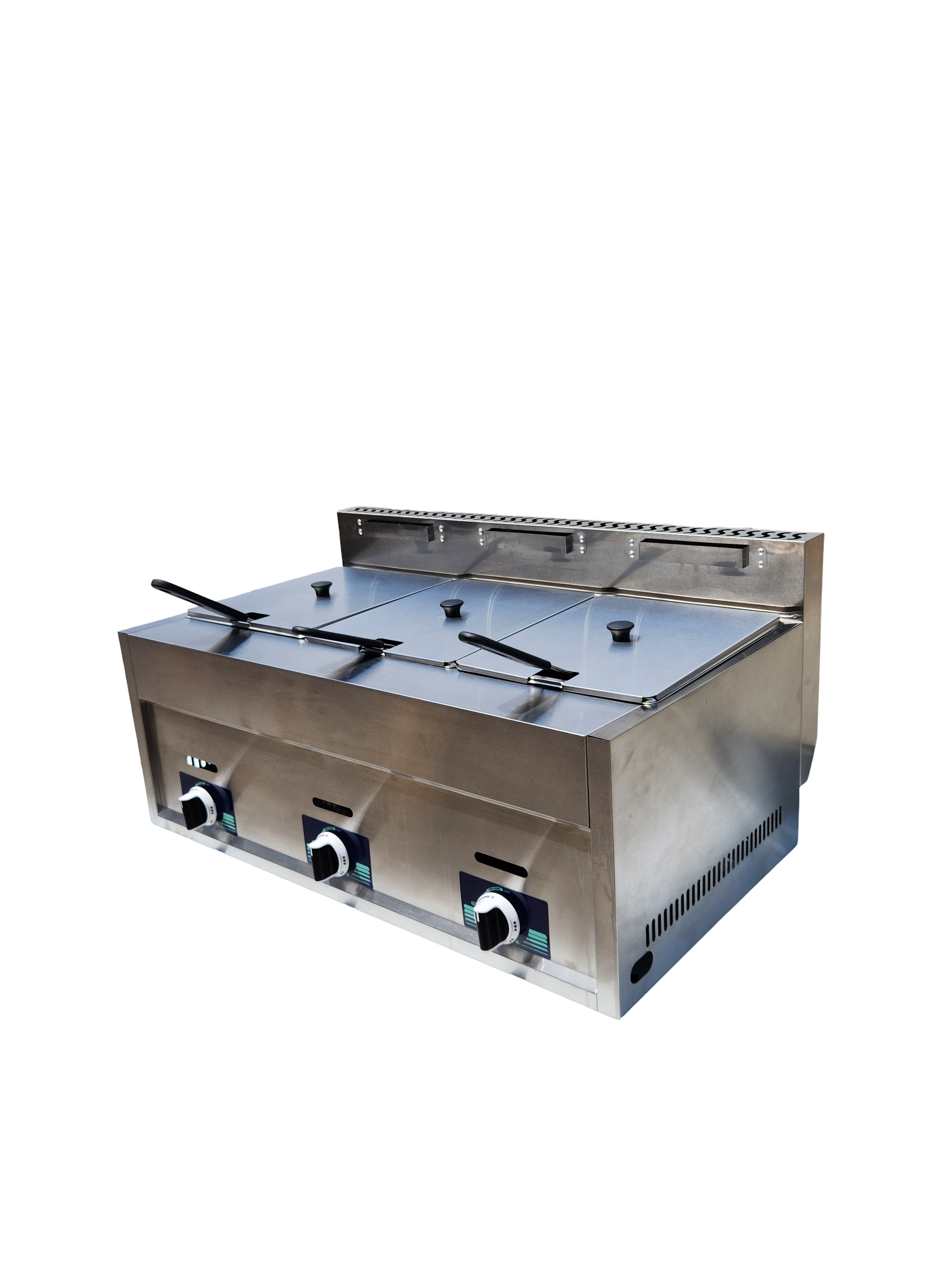 Commercial Triple Deep Fryer GAS LPG Stainless Steel (30L) AU