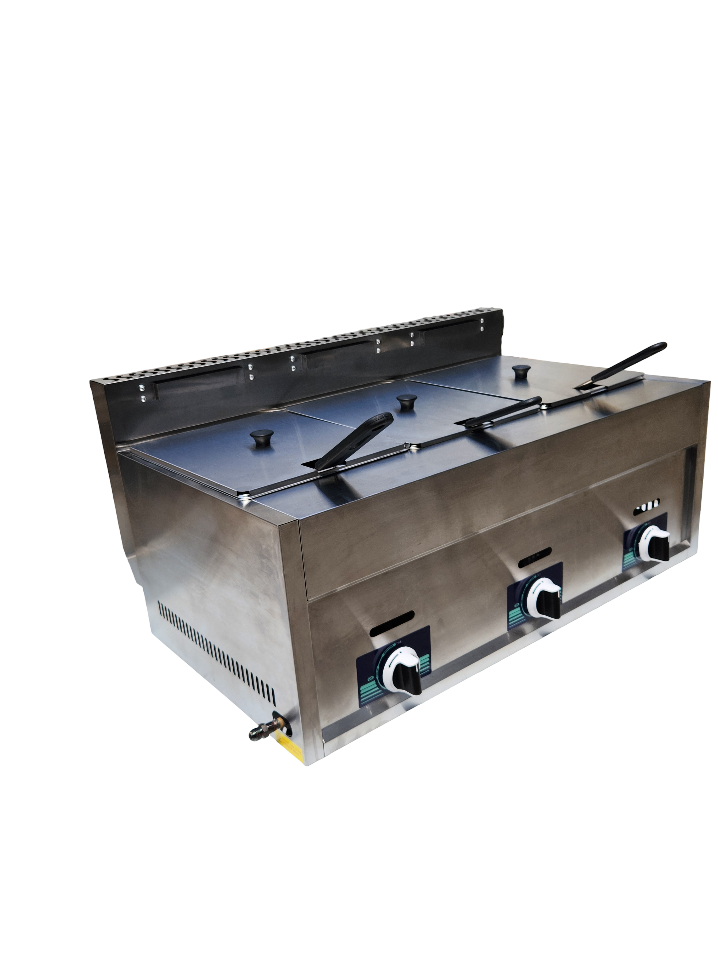 Commercial Triple Deep Fryer GAS LPG Stainless Steel (30L) AU