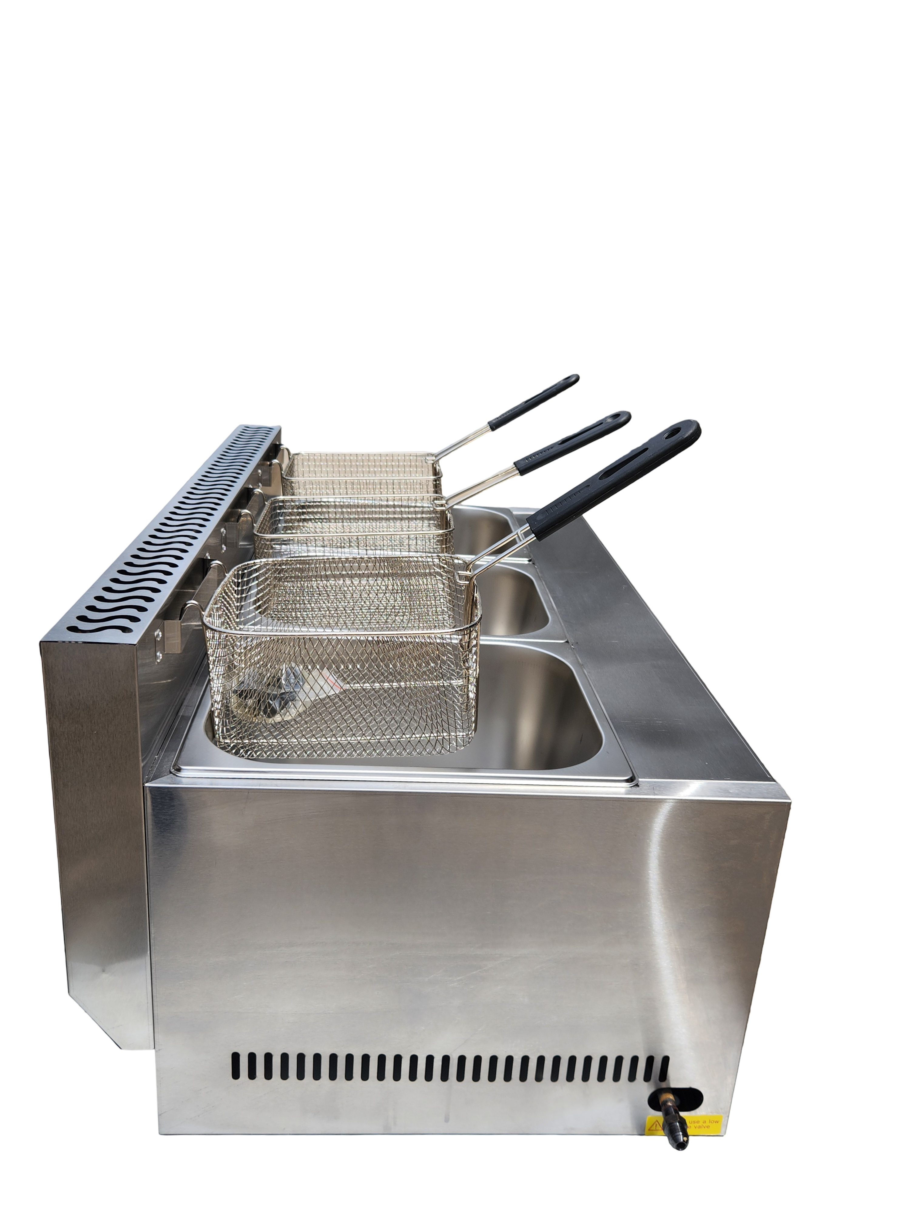 Commercial Triple Deep Fryer GAS LPG Stainless Steel (30L) AU