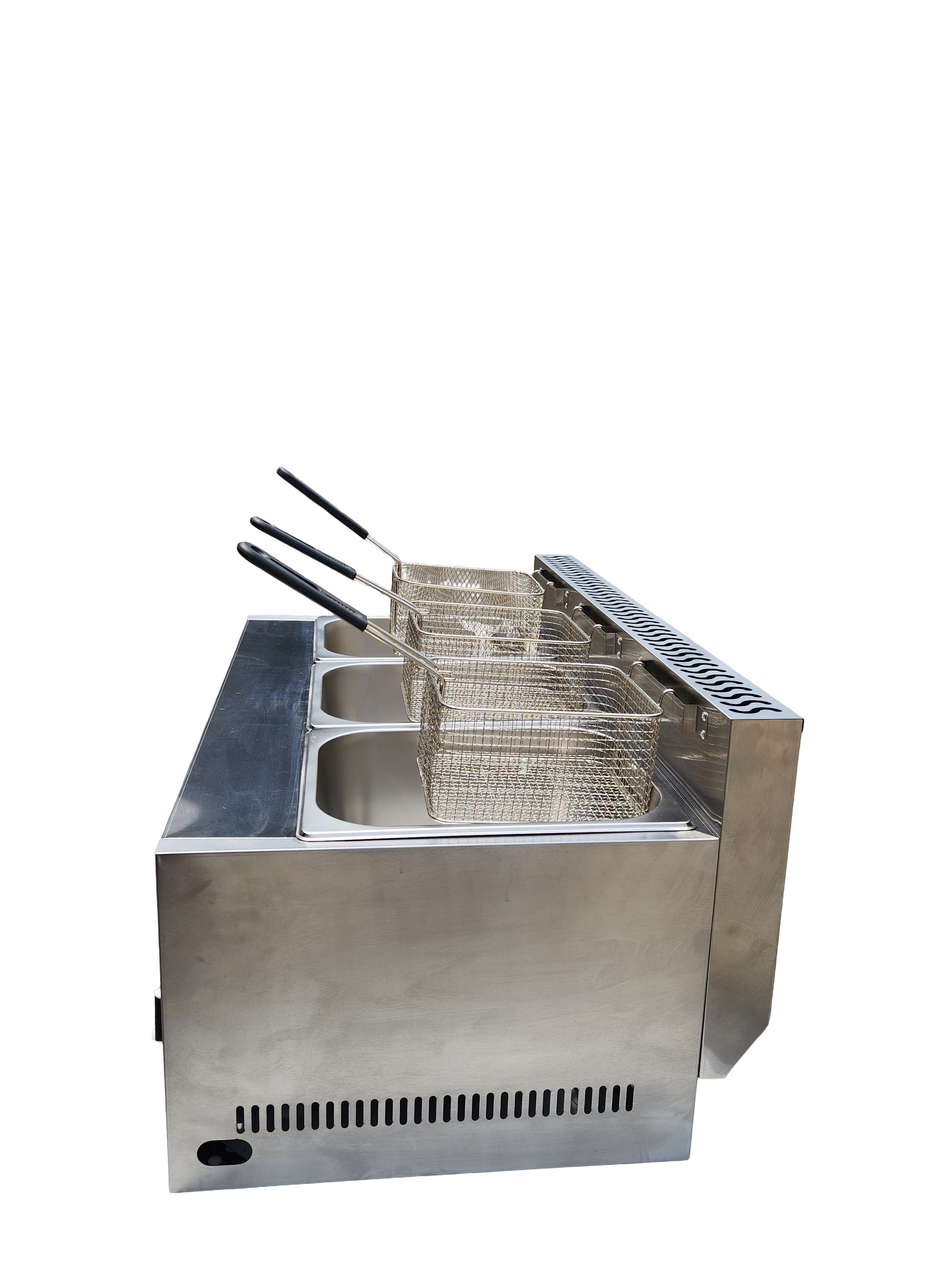 Commercial Triple Deep Fryer GAS LPG Stainless Steel (30L) AU