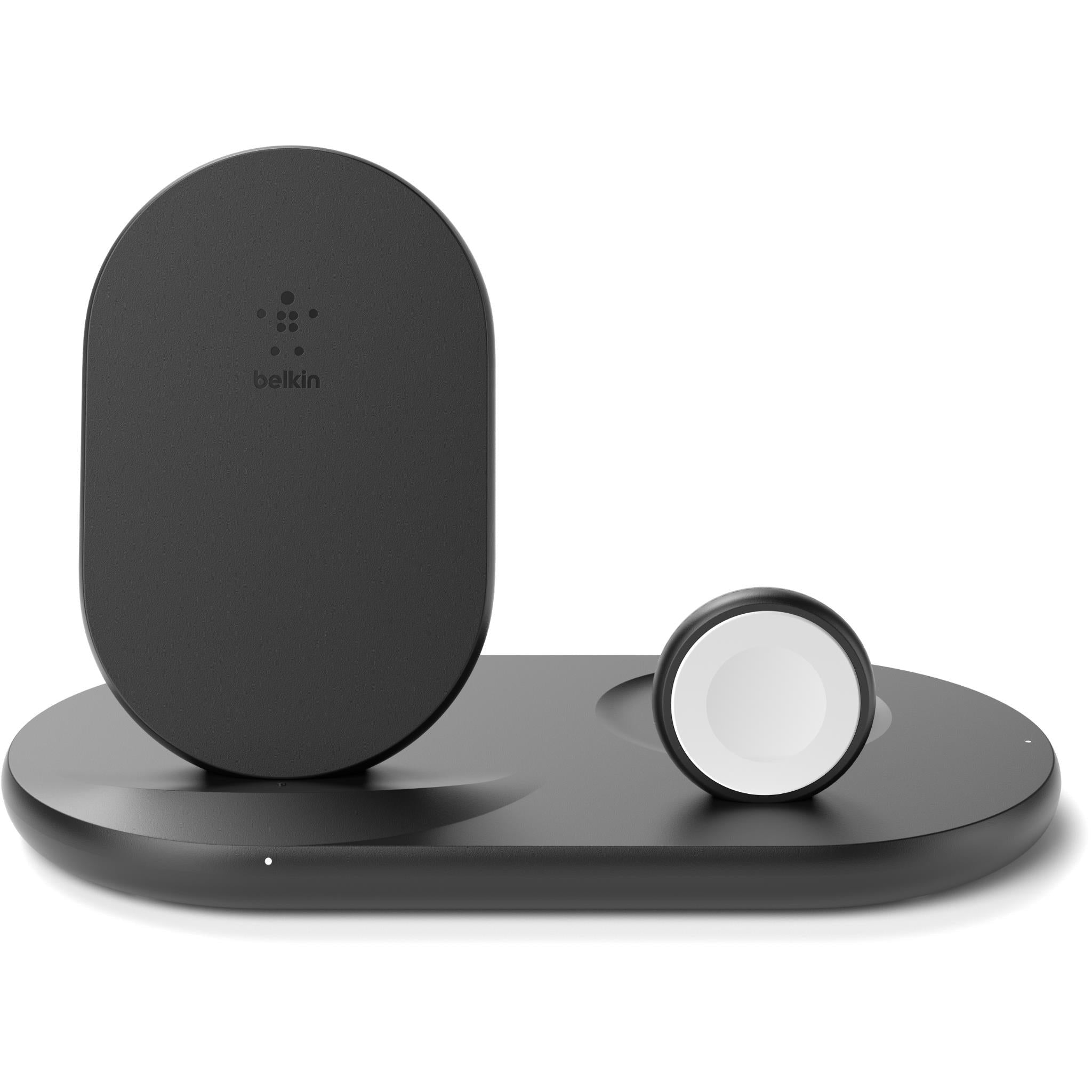 Belkin 3-in-1 Wireless Charger 7.5W – iPhone, Apple Watch & AirPods – Black – Power Supply Included