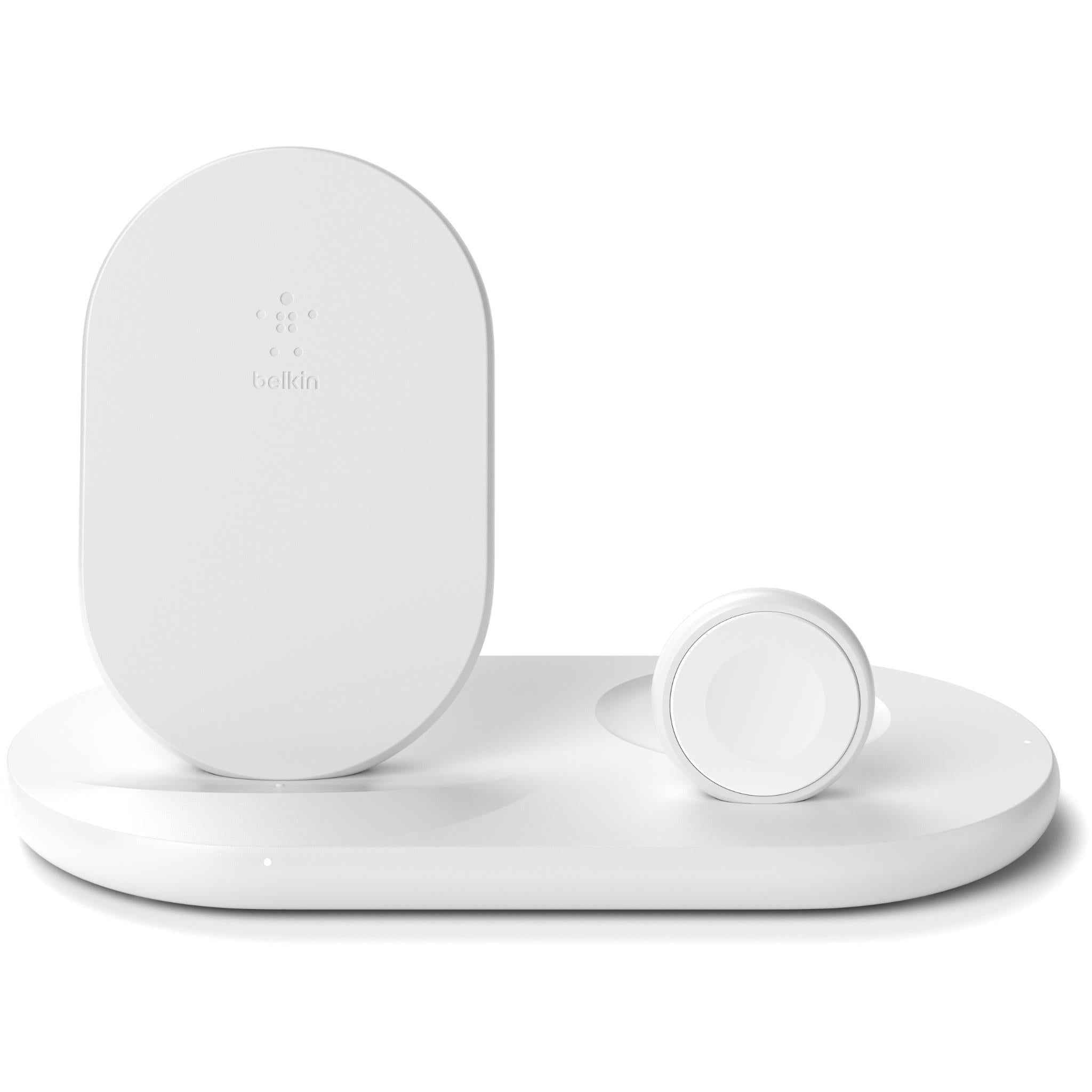 Belkin 3-in-1 Wireless Charger 7.5W – iPhone, Apple Watch & AirPods – White – Power Supply Included