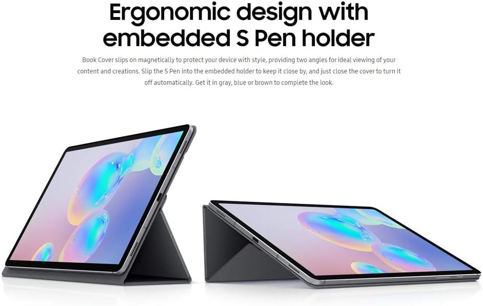 Original Genuine Samsung Galaxy Tab S6 Book Cover Case – Two Viewing Modes - Grey