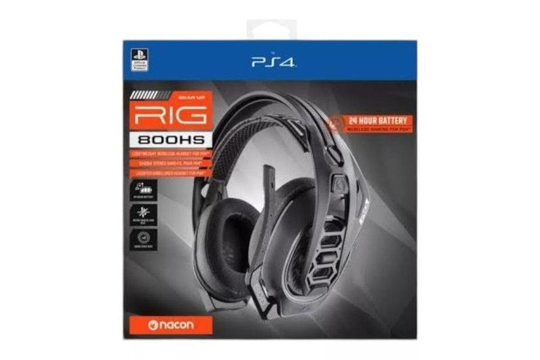 RIG 800 HS PS4 Gaming Wireless Headset – 24H Battery, Lightweight Design – Black – For PS4/PC – Ex-Display