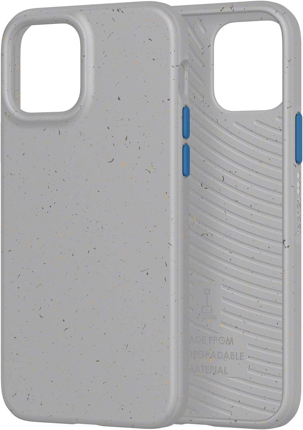 Original Genuine Tech21 EcoSlim Case for iPhone 12 Mini – Grey – 3m/10ft Impact Protection, Biodegradable, Non-Slip Grip
