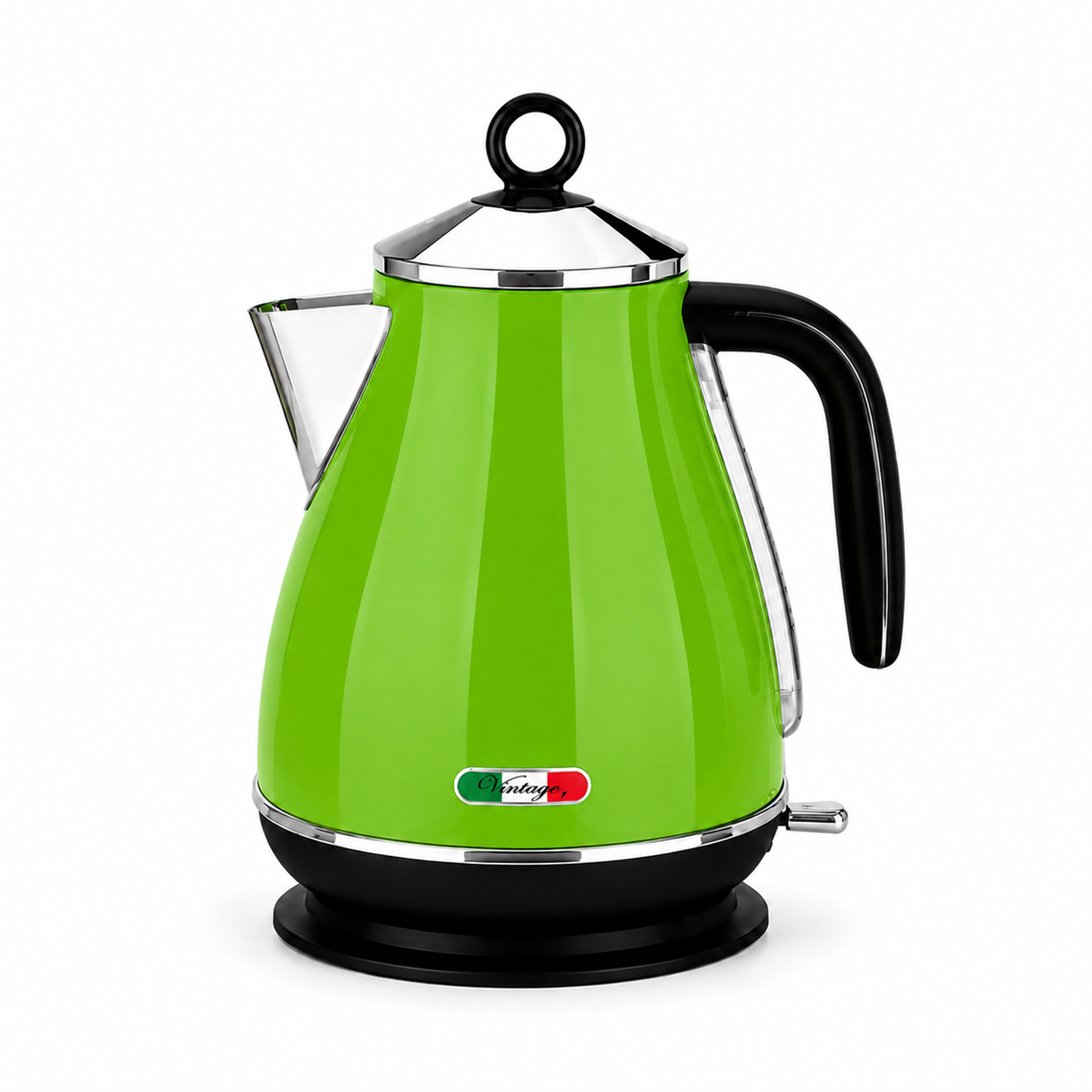 Vintage Lime Green Electric Kettle and 4-Slice Toaster Combo Set - Stainless Steel, Glossy Finish, Auto Shut-Off & Variable Browning Control