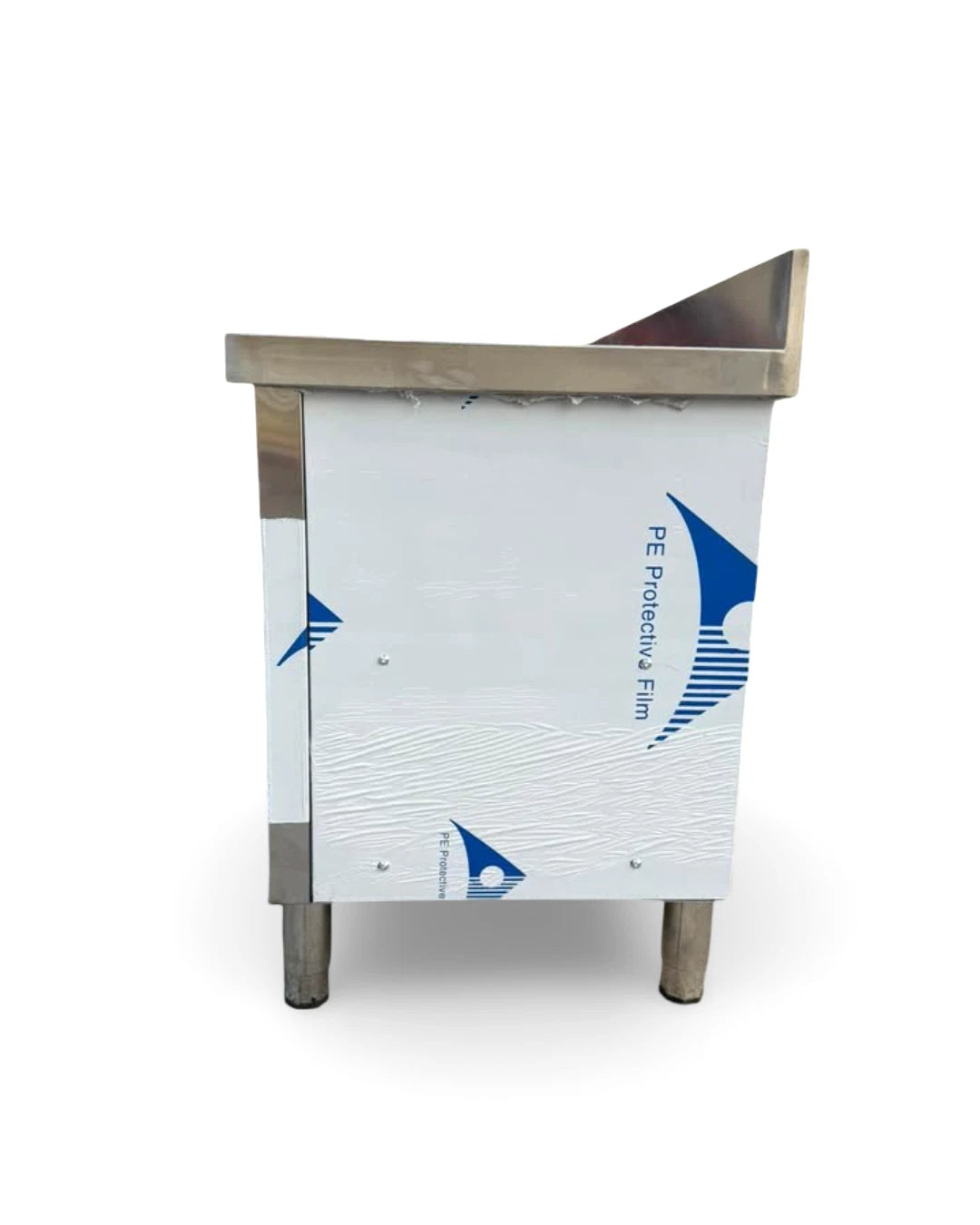 180cm Stainless Steel Table Heavy Duty Bench(2 Sinks,Storage Shelf & slide door)