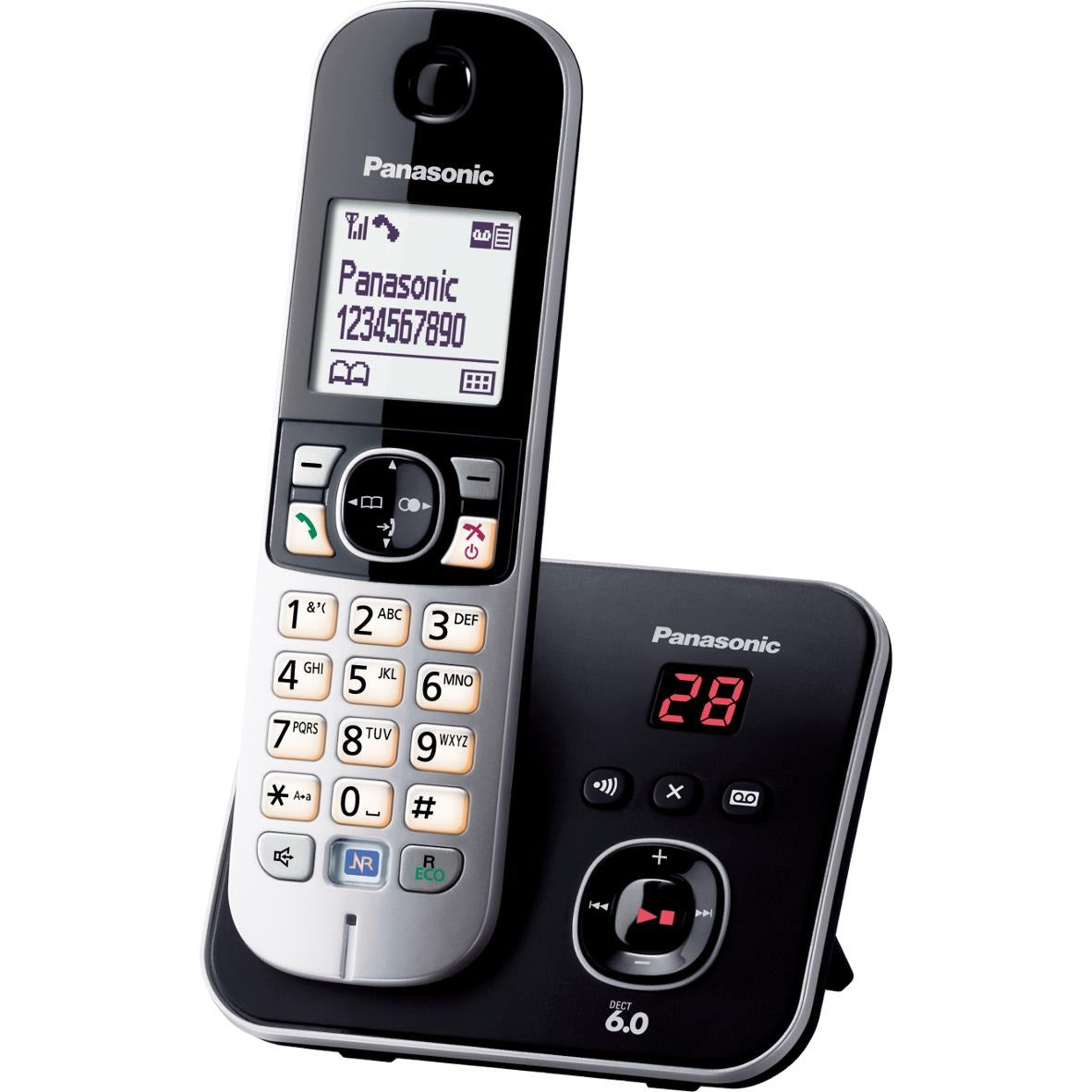 Panasonic KX-TG6821 Cordless Phone System – DECT 6.0, Answering Machine - Refurbished