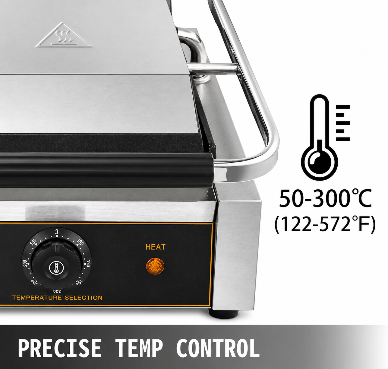 Commercial Double Electric Flat Plate Griddle Grill 3600W | Dual Zone Sandwich Press & BBQ | 2 x 10A Australian Plugs