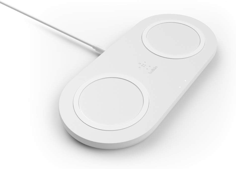 Belkin Dual Wireless Charger (Dual Wireless Charging Pad 15W) Fast Charge - White - Ex Display
