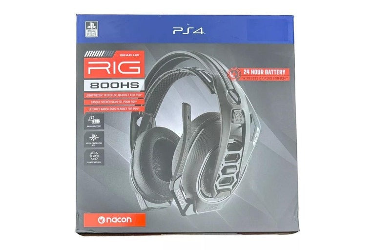 RIG 800 HS PS4 Gaming Wireless Headset – 24H Battery, Lightweight Design – Black – For PS4/PC – Ex-Display