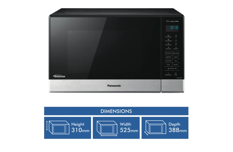 Panasonic 32L Microwave Oven NNST665B 1000W Black Stainless REFURBI