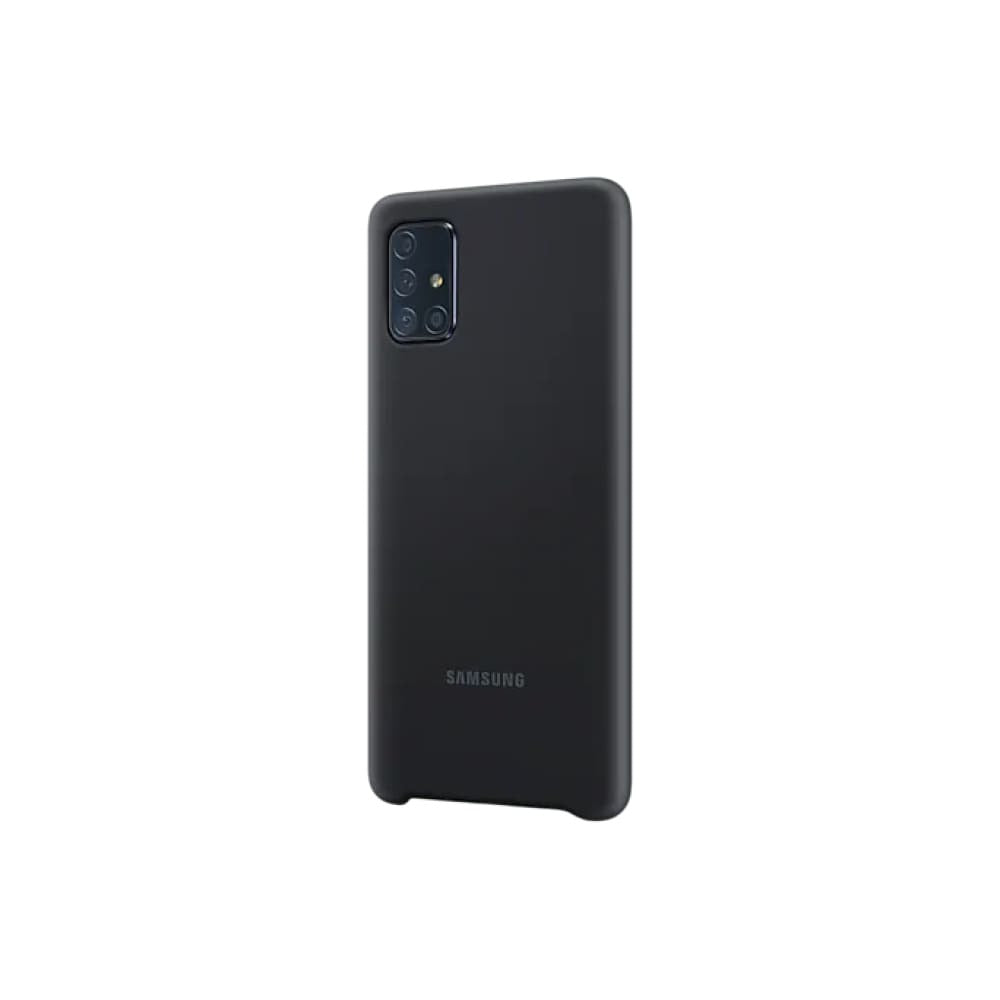 Original Samsung Galaxy A71 Silicone Cover – Genuine Soft Matte Case, Black – Slim Protective Sleeve