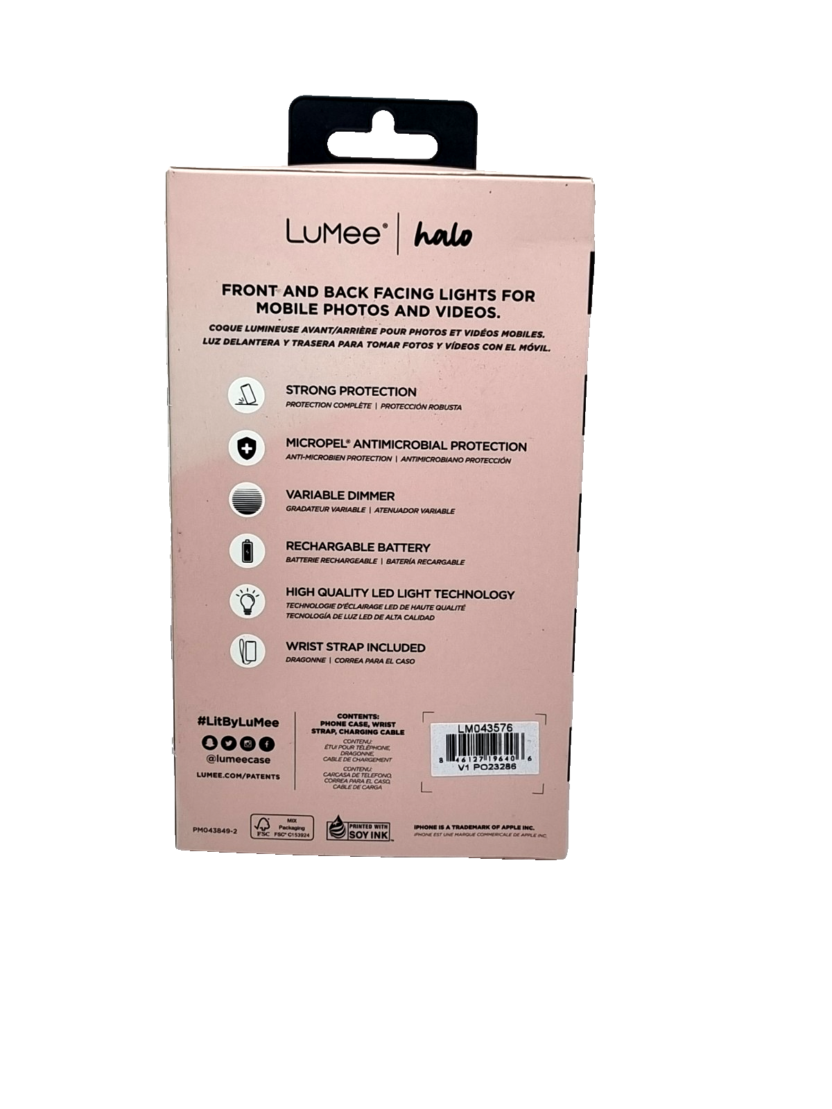 Original Genuine LuMee Halo Case for iPhone 12/12 Pro – Millennial Pink