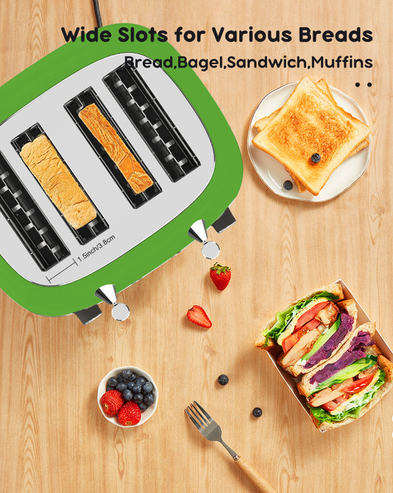 Vintage Electric 4 Slice Toaster LIME GREEN Stainless Steel 1650W — REPOGUYS