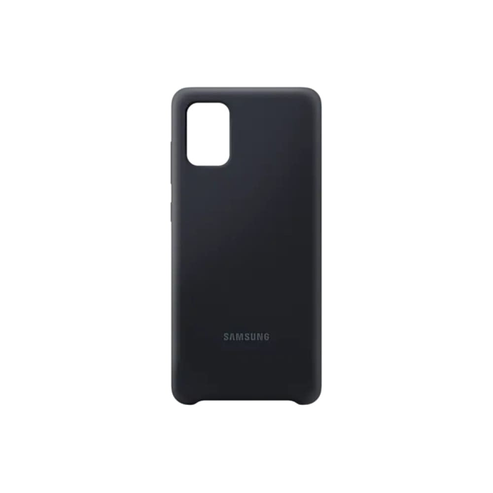 Original Samsung Galaxy A71 Silicone Cover – Genuine Soft Matte Case, Black – Slim Protective Sleeve