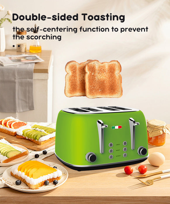 Vintage Electric 4 Slice Toaster LIME GREEN Stainless Steel 1650W — REPOGUYS