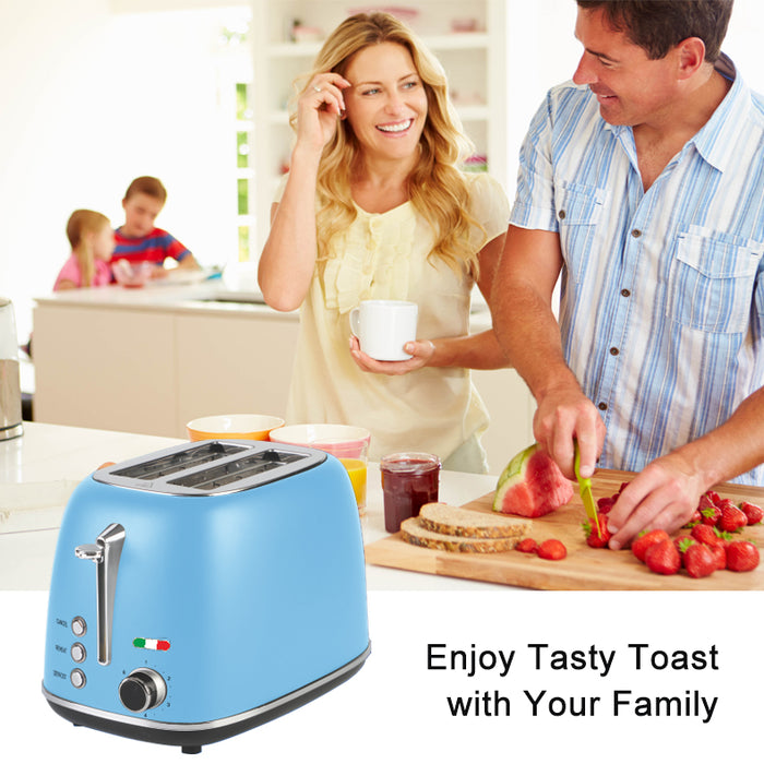 Vintage Electric 2 Slice Toaster Stainless Steel - SKY BLUE — REPOGUYS
