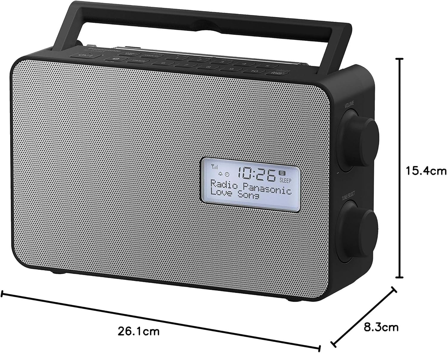 Panasonic RF-D30BTGN-K Portable FM/DAB+ Digital Radio – Bluetooth, USB Charging – Ex-Display