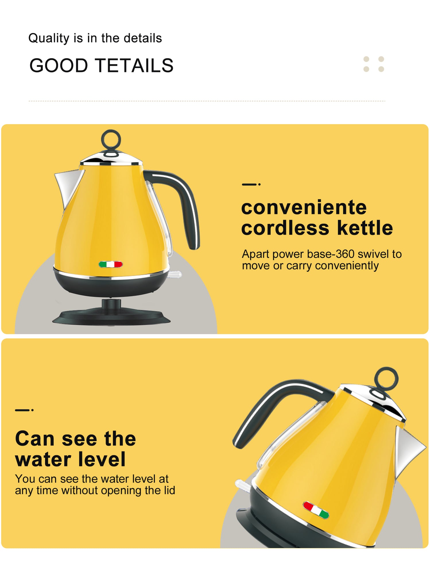 Vintage Electric 4 slice Kettle and Toaster Combo Yellow Stainless Ste