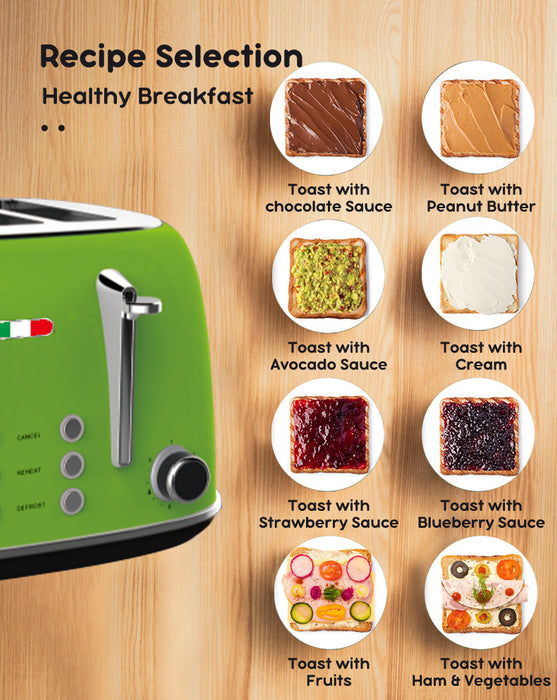 Vintage Electric 4 Slice Toaster LIME GREEN Stainless Steel 1650W — REPOGUYS