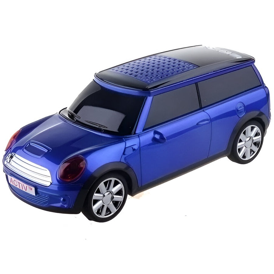 JKR Portable Bluetooth Car Speaker DS-19BT – Blue – FM Radio, USB, TF Slot, 3.5mm Line In
